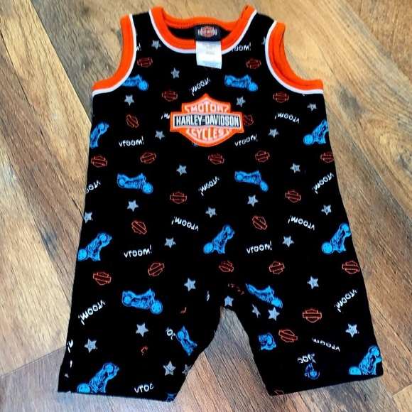 Harley-Davidson Other - Harley-Davidson Motorcycles Baby Onesie Outfit Like New 3/6 Month Old /Infant